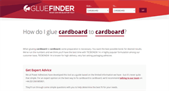 Desktop Screenshot of gluefinder.com